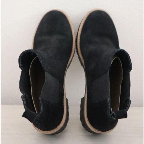 Blondo Women's Sz 9M Black Matilda Waterproof Suede Lug Sole Chelsea Boots - Picture 10 of 10